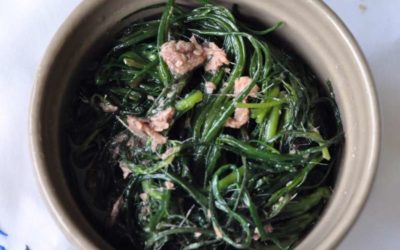 Agretti aglio, olio e acciughe