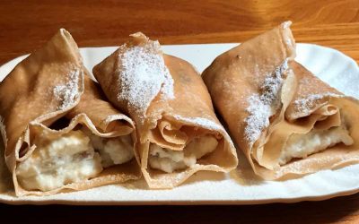 Crêpes di farina di castagne e ricotta di pecora