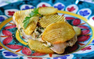 Filetto di rombolino alle erbe aromatiche in crosta di patate