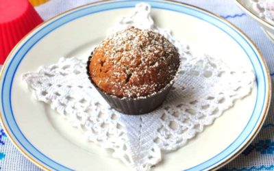 Muffin al grano saraceno con albicocche e pere e il forno multifunzione Bertazzoni