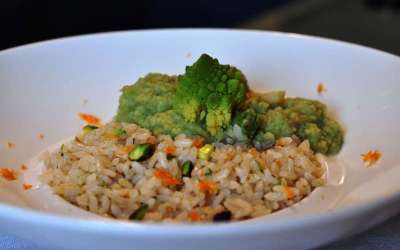 Pilaf di Rosa Marchetti con curry di broccolo romanesco