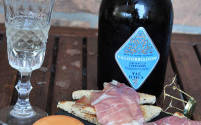 Bavarese di melone al pepe nero con prosciutto Marco D’Oggiono: un finger per il Prosecco Superiore di Valdobbiadene DOCG