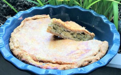 Quiche di zucchine, fiori e bruscandoli