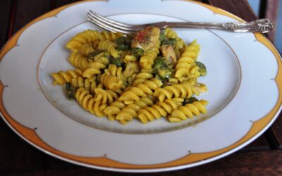 Fusilli di Franciacorta con fave e triglie