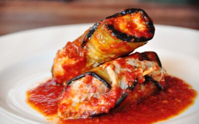 Involtini di pesce spada e melanzane