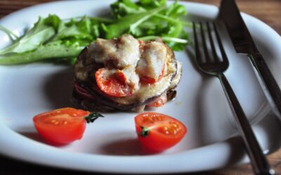 Parmigiana di triglie, liberamente tratta da una ricetta dello  chef Ivano Ricchebono, The Cook, Genova Nervi