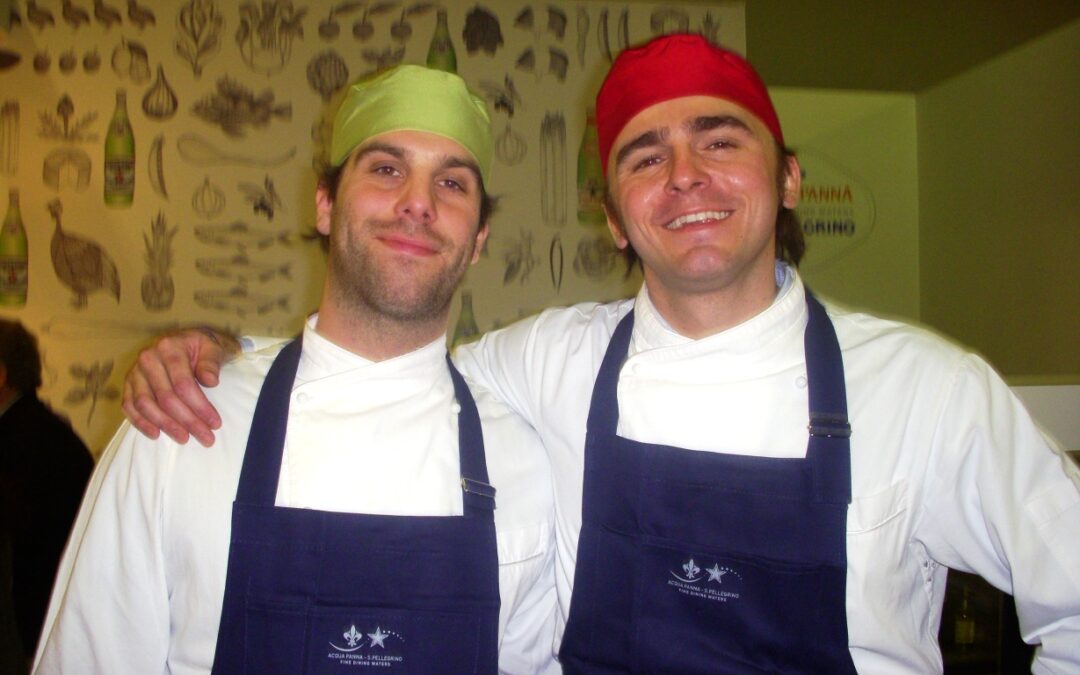 Giovani chef allo stand San Pellegrino – Eugenio Roncoroni e Beniamino Nespor