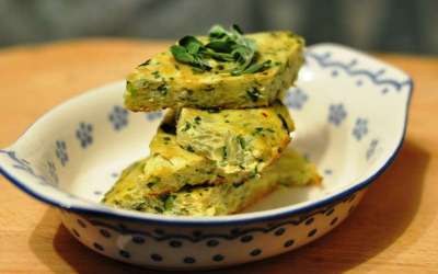 Losanghe di frittata con zucchine e patate