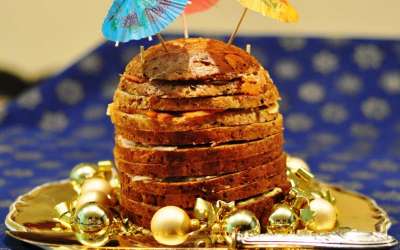 Panettone gastronomico ai 6 cereali con pesce affumicato