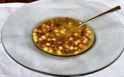 Minestra di lenticchie con fregola sarda